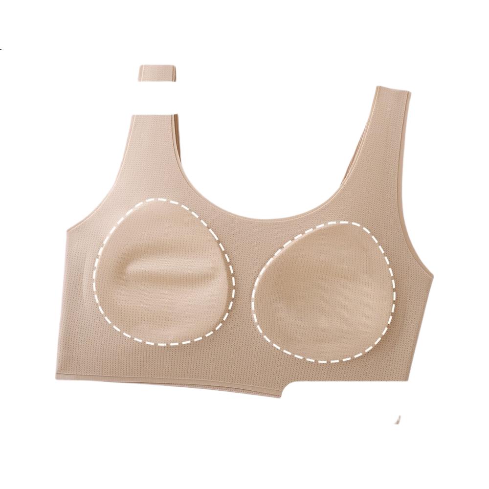 GRACEWELL Developmental Stage Girls' Underwear High School Student Bra Youth Invisible Children's Vest Skin L