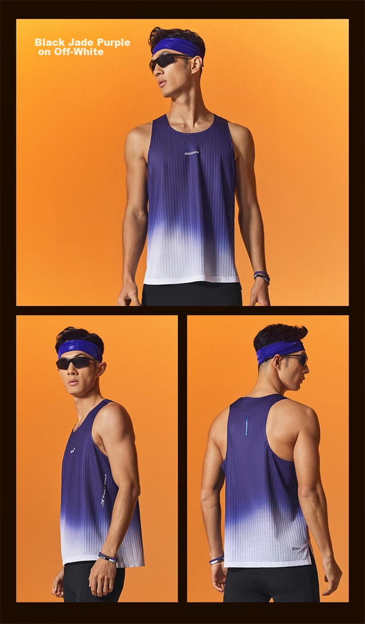 XTEP 2000KM PRO Men's Quick-Dry Vest Sports Sweat-Absorbing Breathable Running Outdoor Training 10