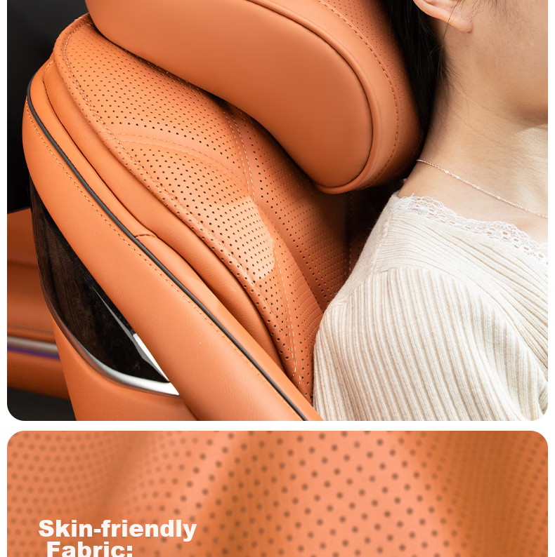 FHAO Car Headrest Pillow Comfortable Breathable Premium Neck Support Soft Cushion Seat Lumbar Pad for Mercedes BMW 4