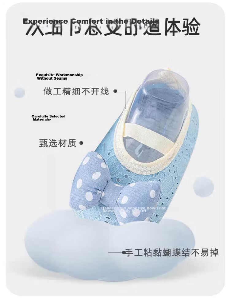 9i9 Baby Walking Shoes Summer Bowknot Girls Breathable Mesh Soft Sole Non-slip Floor Socks B70 Aqua Green Size 13 6