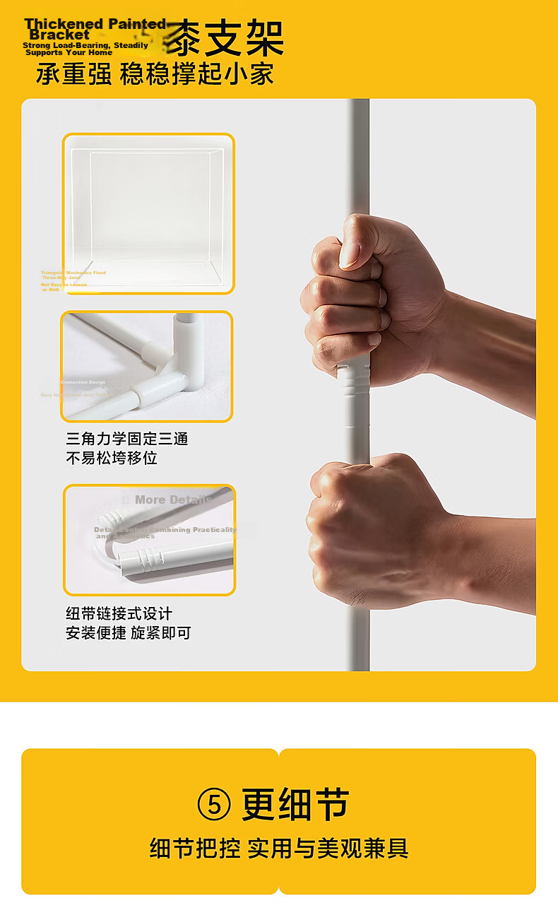 Shuixingjiafang Baby Fall Prevention Mosquito Net PRO Bed Guardrail Class A Three-Door Bedroom Home Mosquito Net 1.5x2 Meters [Bold Frame] 13