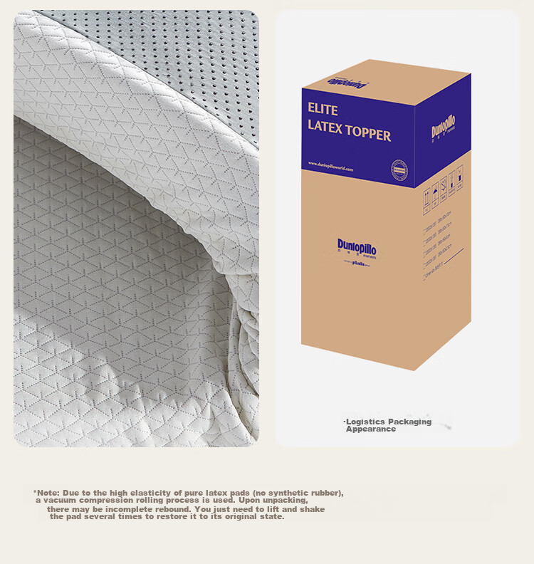 Dunlopillo Imported Natural Latex Mattress from Vietnam, for 1.5m Bed/7.5cm Thick, 70D Yunshi Latex Thin Pad 19