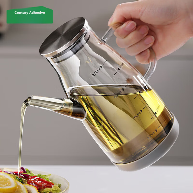 Century Zhenghe Household Oil Dispenser Glass Bottle with Leak-Proof Spout for Cooking Oil, Vinegar, and Soy Sauce