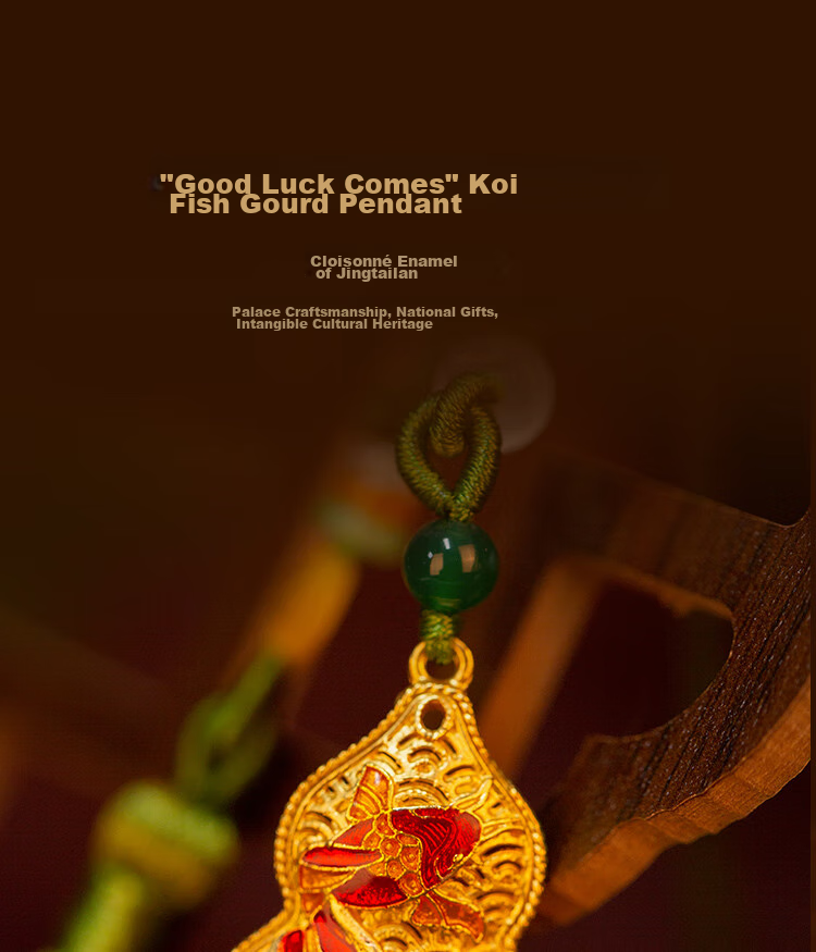 SINO-FOREIGN ENAMEL GALLERY "Good Luck" Hanging Ornament, Car Key Pendant, Small Accessories for Backpacks And Gourds, New Year Gift 1