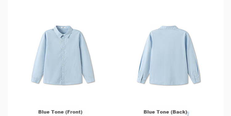 Balabala Boys' Long Sleeve Shirt with Turn-Down Collar Baby 2026 New Spring Curved Hem Pure Cotton Skin-Friendly Versatile Top 19