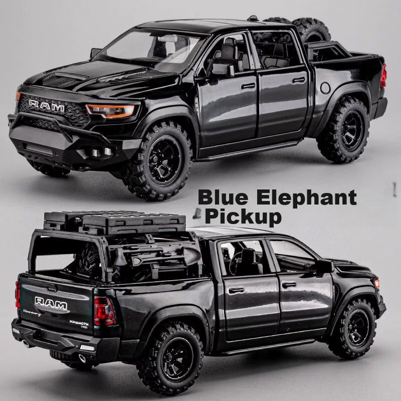 Chiyu Chewan Dodge Mammoth Pickup Truck Toy Realistic Alloy Off-Road Truck Car Model Toy Boys Gift 1