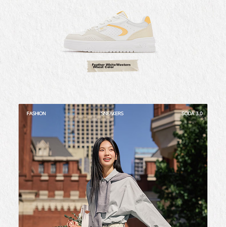 361° Soda Women's Summer Breathable Low-top White Sneakers Lightweight Versatile Casual Shoes 682616618-2 6