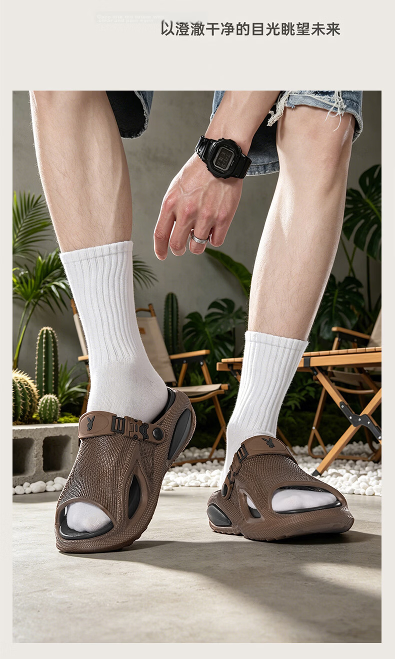 PLAYBOY New Men's Summer Slippers Non-Slip Breathable Thick Sole Beach Casual Popular Sandals 18