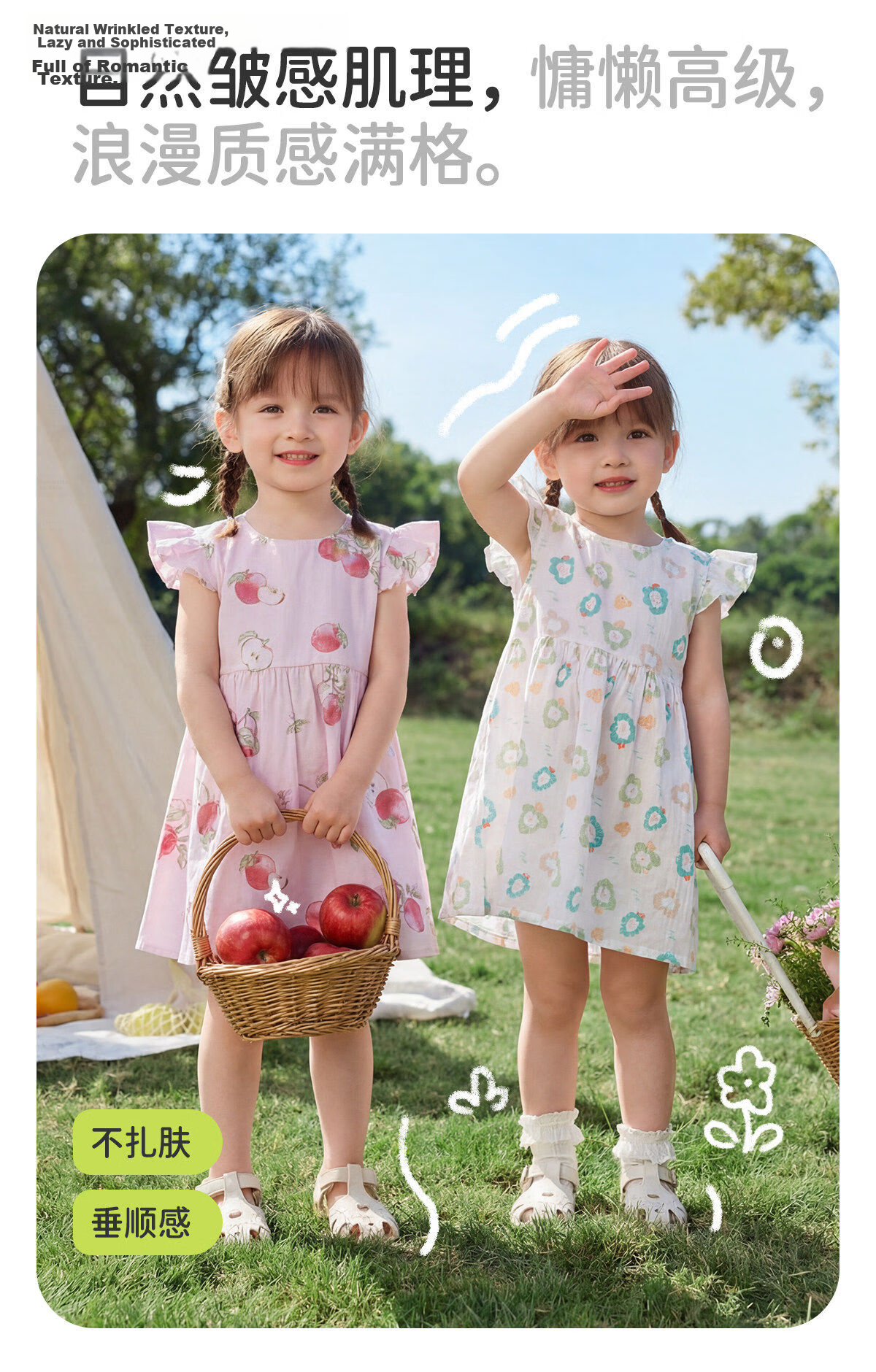 JOYNCLEON Girls Summer Dress Baby Princess Floral Toddler Dress Children's Skirt JLY205666 5
