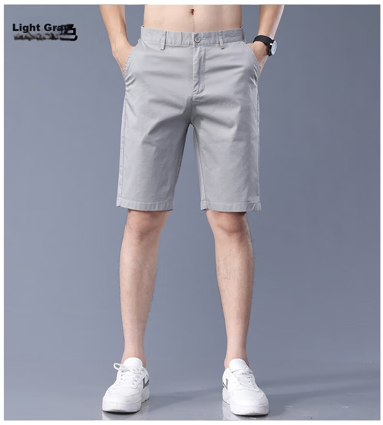Jeanswest Men's Summer Solid Color Casual Versatile Five-Point Shorts New Sports Ice Silk Cool Straight Pants 24