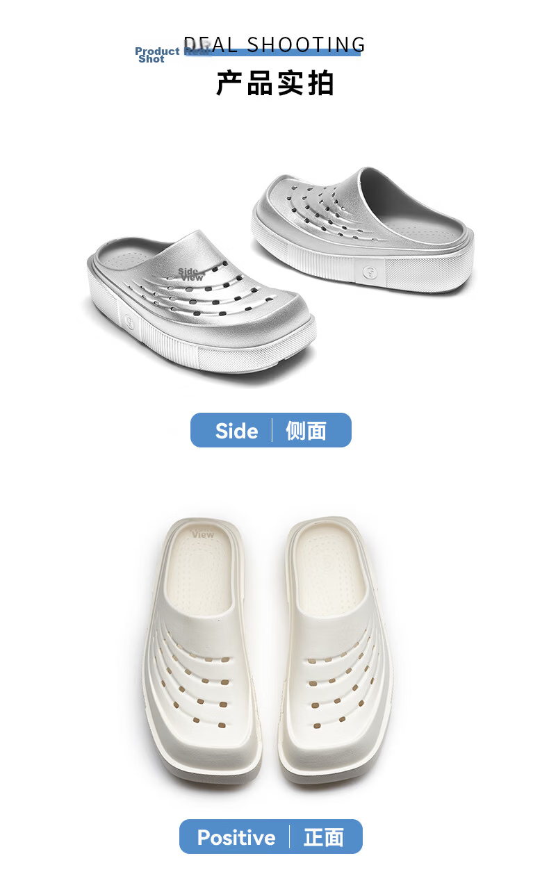Gongji Gongji Aorui Peng | Tian Jiarui Same Style Summer Outdoor EVA Hole Shoes Women Open Toe Slippers Men Black 38-39 12