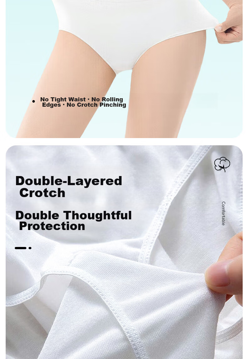 Qihaiqiu Disposable Women's Sterile Travel Underwear Wash-Free Shorts Maternity Postpartum Plus Size Portable Daily Disposable Panties 4 Pieces XL 8