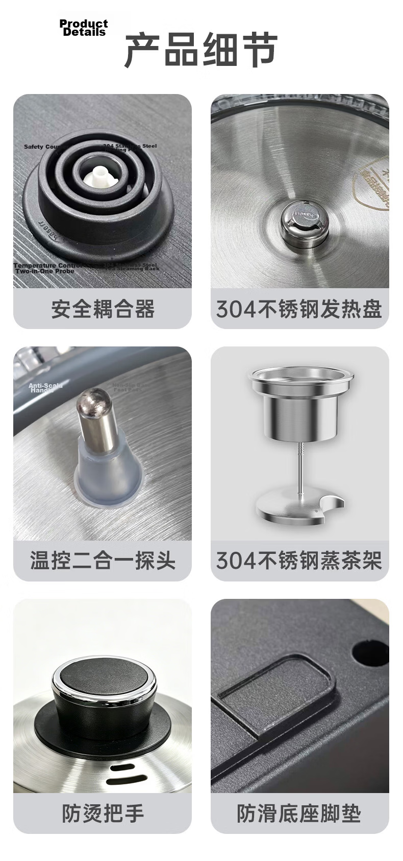 Cmdieip Kaimeng Automatic Water Supply Electric Kettle Temperature Control 1L Electric Kettle Tea Set Electric Tea Stove Fully Intelligent Tea Table Fully Automatic Tea Table Kettle Z08 22