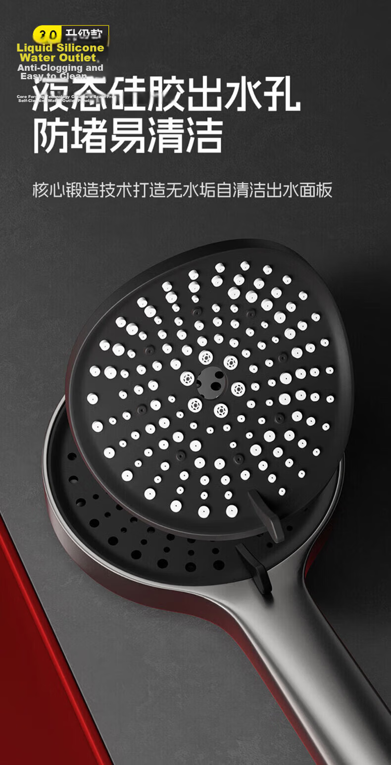 HOMK Seiko Shower Head Set with Hose, High-Pressure Bathroom Shower Sprayer 14