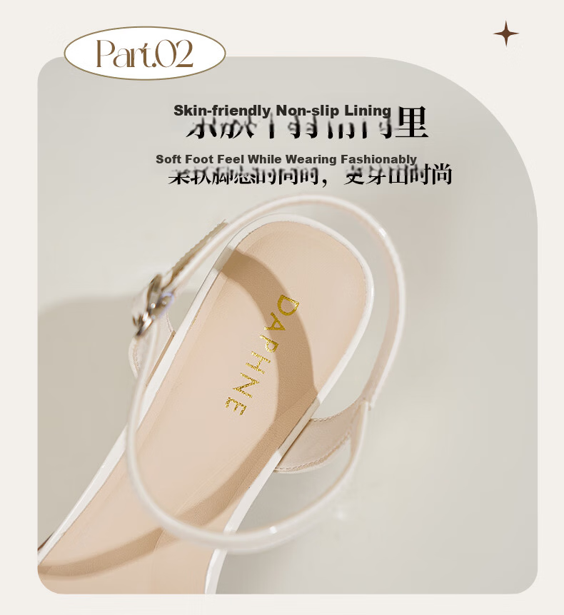 Daphne Silver Sandals Women 2026 New Summer Comfortable High Heels French Style Rhinestone Silver Size 35 8
