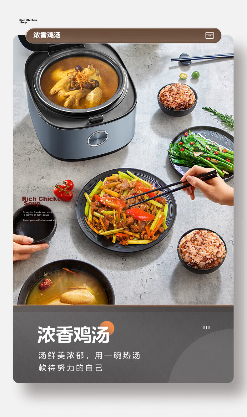 Midea 4L Rice Cooker with Silver Diamond Inner Pot, 11 Preset Menus, Smart Multifunctional Rice Cooker, High Power Rice Pot MB-RE473 (3-4 People) 11