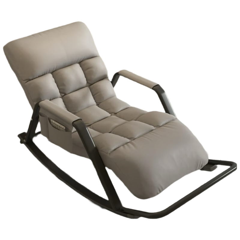 Warner New Rocking Chair Adult Recliner Lazy Sofa Single Sofa Chair for Sitting, Lying, and Sleeping Bedroom Balcony Nap Chair LZ058