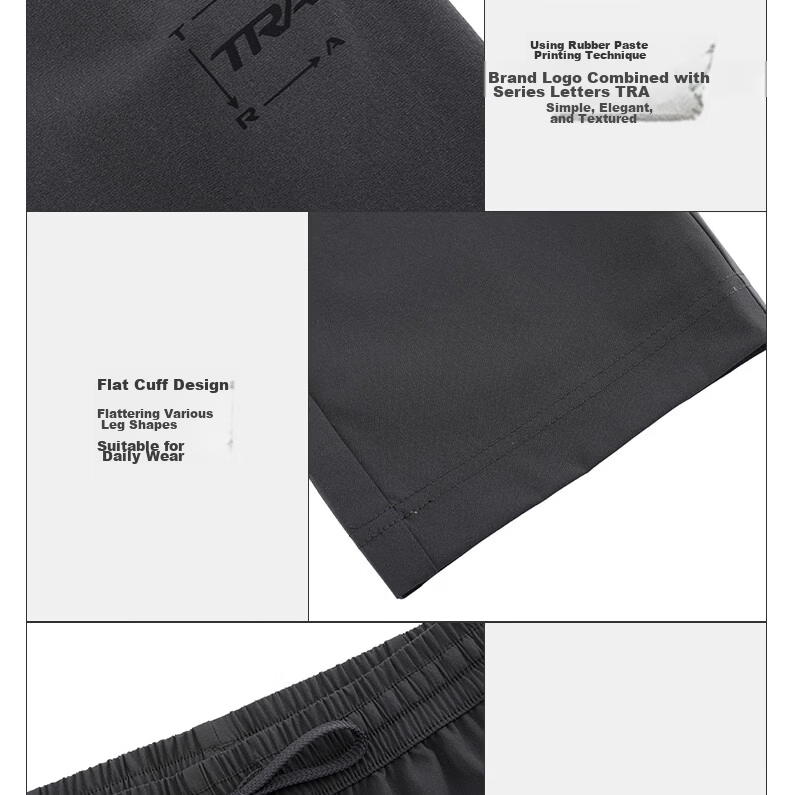 361° Men's Summer Sun Protection Ice Silk Sports Pants Casual Loose Thin Straight Nine-Point Pants 652624714H-3 33