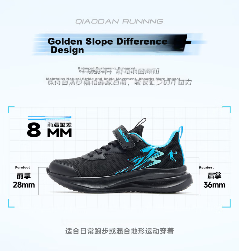 Jordan Boys' Running Shoes Kids Spring Autumn [Chasing Light Pro] Mesh Sports Shoes Blue/White/Green Size 39 4