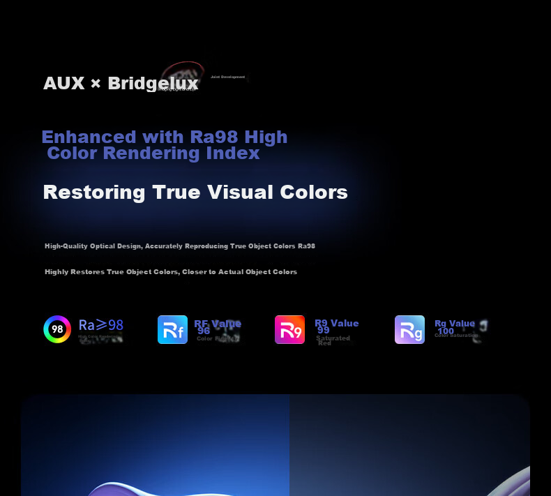 AUX American Pure Eye Protection AI Voice Smart Living Room Ceiling Light LED Main Light Luxury Crystal Modern Minimalist 18