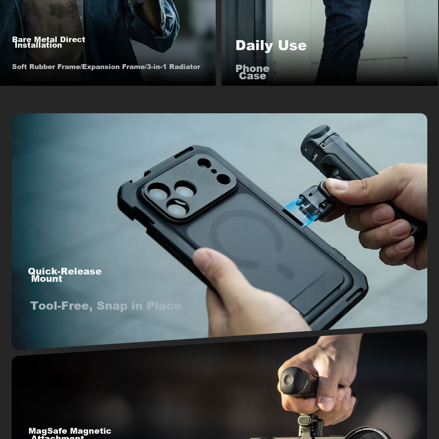 SmallRig 5542 Expansion Cage Mount Handle Bluetooth Remote for iPhone 17 Pro Max/17 Pro Series Photography Kit 15