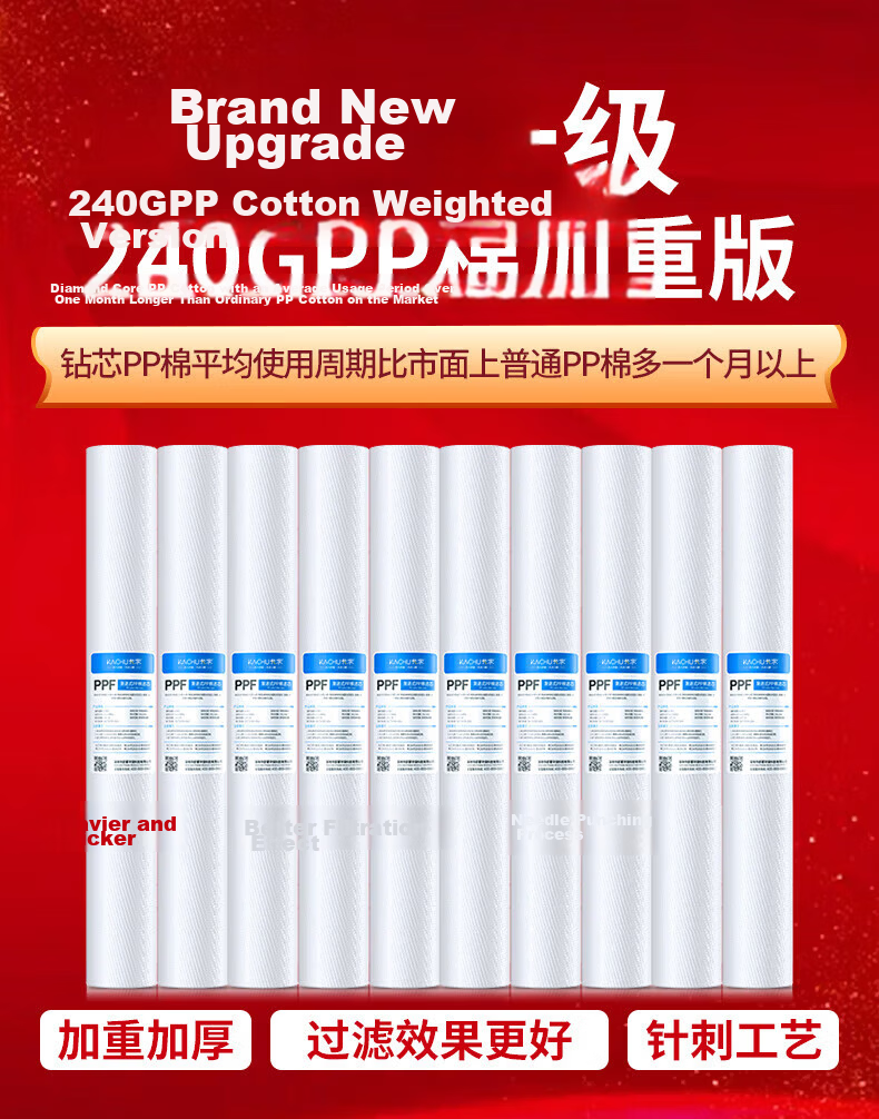 KaQiu Water Purifier Filter Cartridge Universal PP Cotton 20 Inch 1 Micron 5 Micron Commercial Coin-Operated Water Dispenser Filter Accessory 3