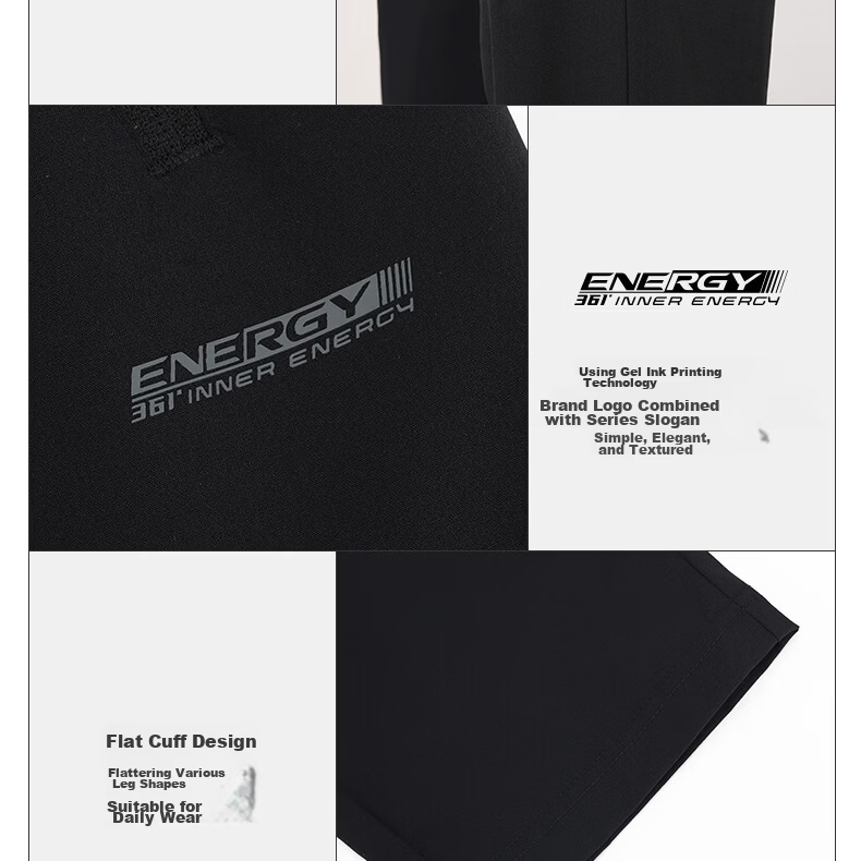 361° Men's Summer Sun Protection Ice Silk Sports Pants Casual Loose Thin Straight Nine-Point Pants 652624714H-3 12