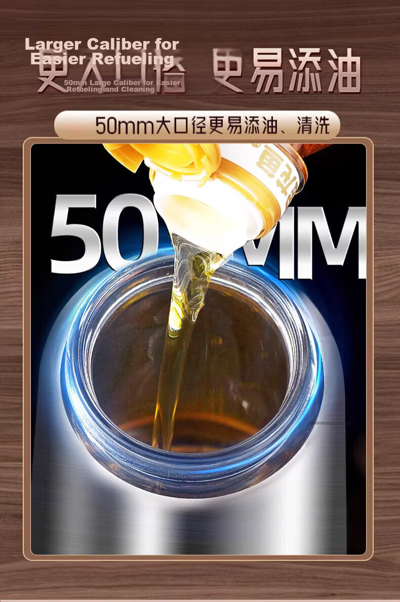 KATEI STORY 304 Stainless Steel Oil Dispenser Kitchen Household Food Grade Thickened Glass Oil Bottle Oil Can 5
