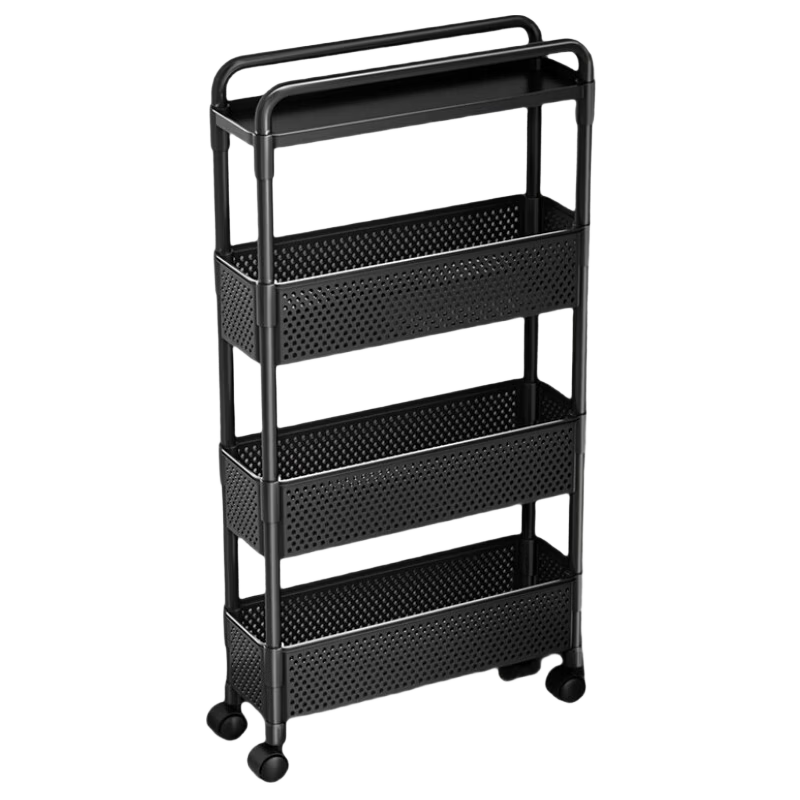 Shunyou Kitchen Narrow Gap Cart Refrigerator Side Ultra-Narrow Gap Storage Rack Floor-Mounted Rolling Storage Shelf SY-1389