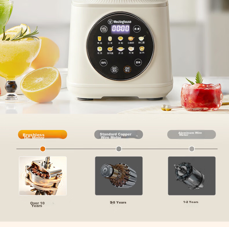 Westinghouse Titanium-Coated Blender, Smooth And Filter-Free, Fully Automatic Home Use, 1.5L Soy Milk Maker, Low Noise, Color Screen Touch Control, Baby Food Processor, WPB15J7G 19