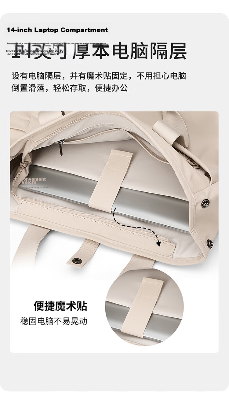 GOLF Casual Women's Backpack 14/16 Inch Laptop Bag Lightweight Shoulder Tote Travel Dual-Use School Bag 15