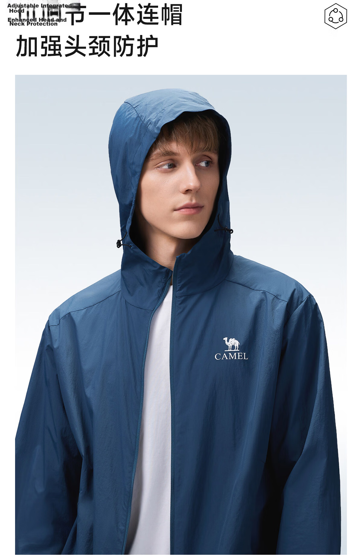 CAMEL Outdoor Original Yarn Sun Protection Jacket 2026 Spring Summer New Men's UPF1000 Cooling Water-Repellent Sports Jacket 13