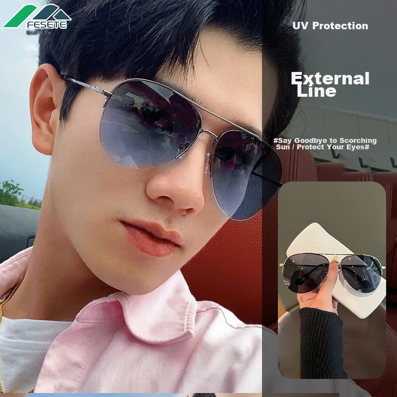 Feisite Sunglasses HD Unisex Polarized UV Protection Driving Glasses Full Black Frame Photochromic