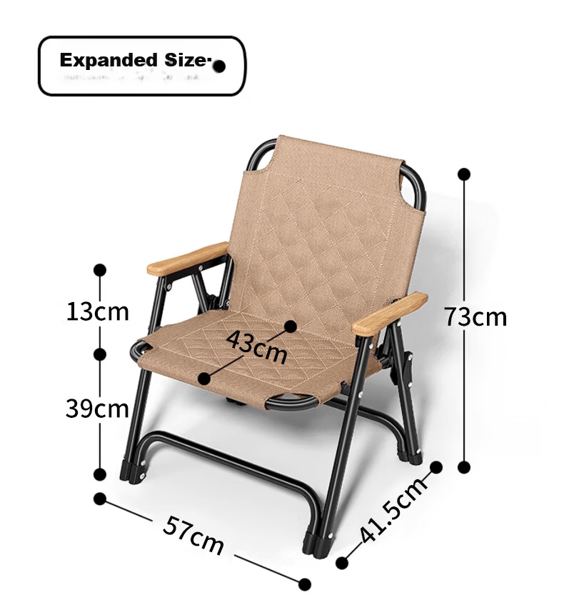 Jingcai Folding Chair Recliner Camping Chair Portable Outdoor Stool Beach Chair JHY8 Gray 18