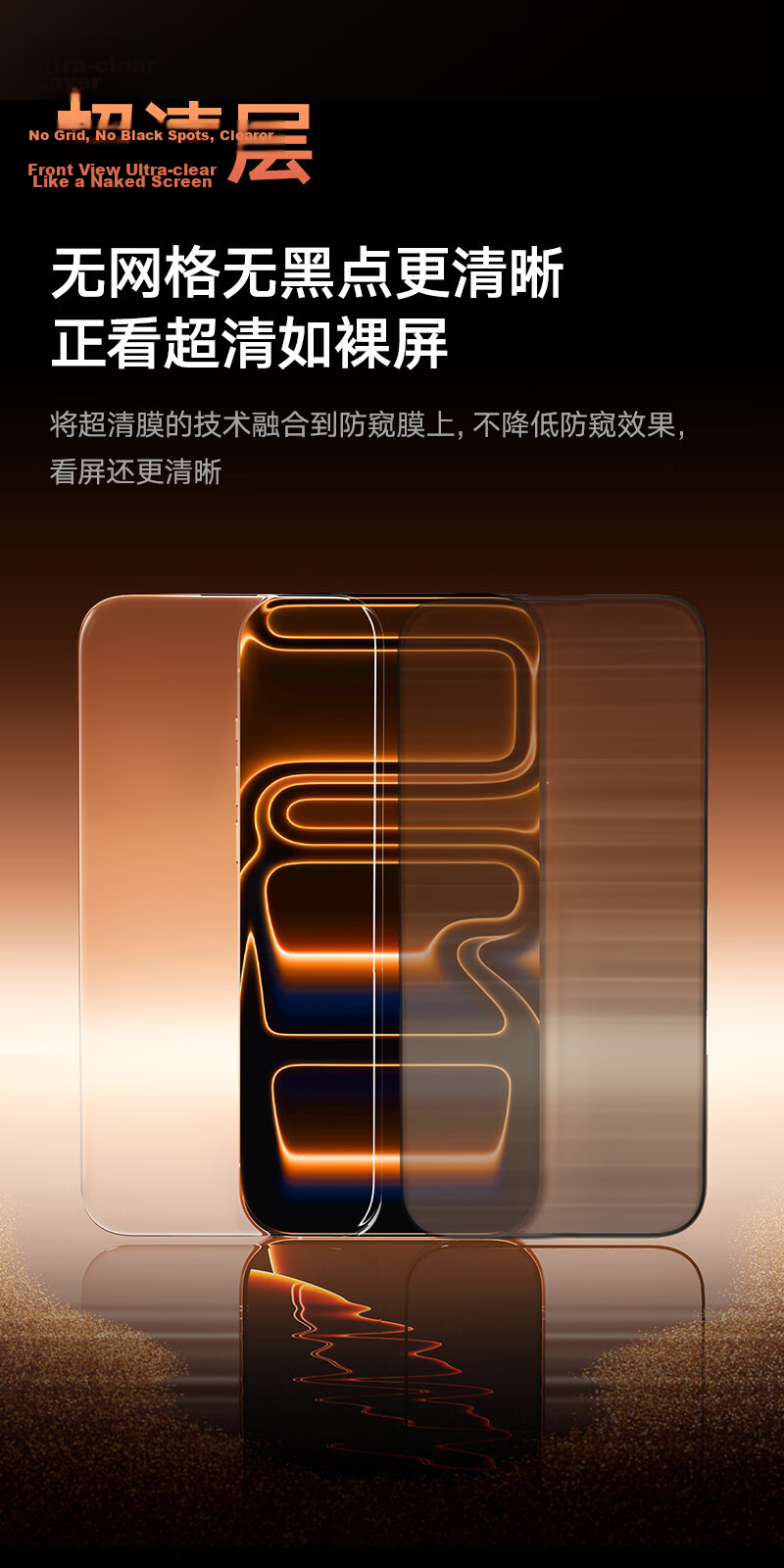 DIVI AR Anti-Glare Privacy Tempered Glass Screen Protector for iPhone 16 Pro Max, Easy Application, Anti-Scratch and Anti-Peeping 12
