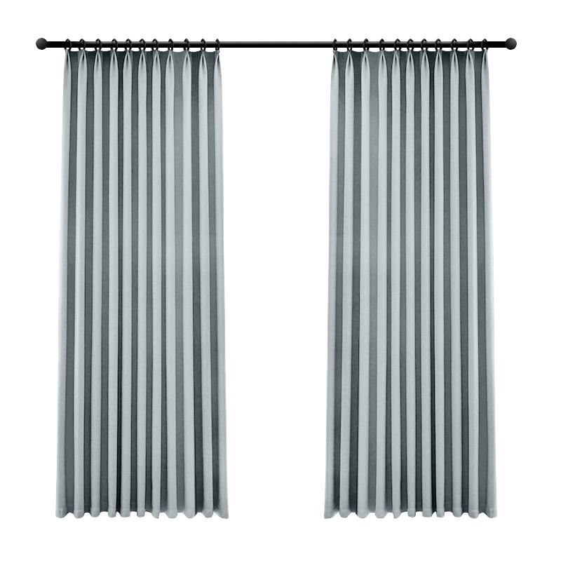 JD Jingzao Double-Sided Chenille Curtain Blackout Hook-Type Bedroom Sunshade Heat Insulation Smoke Silver Gray 3m Width x 2.5m Height 1 Piece