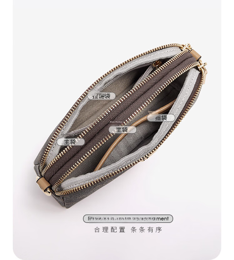 FOXER Women's Handbag, Large Capacity Shoulder Bag, Crossbody Bag, Phone Pouch, Small Purse, Light Luxury Valentine's Day Gift 10