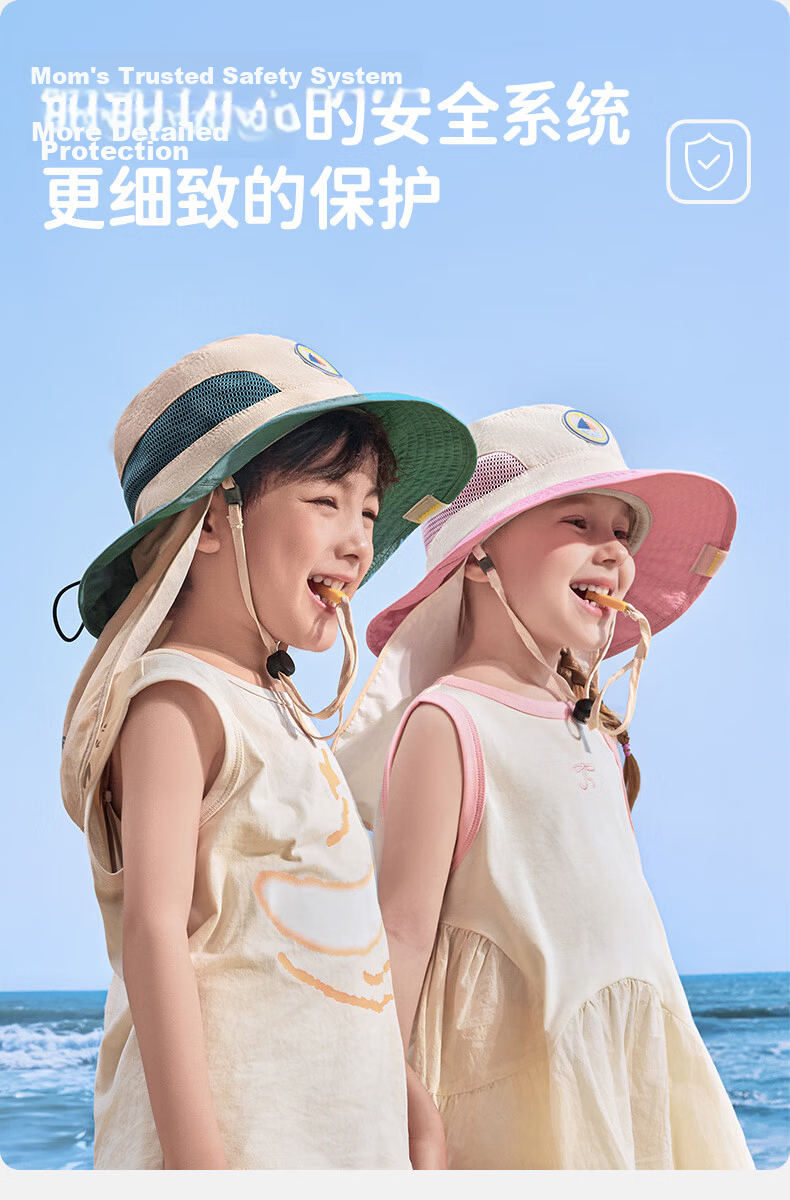 Lemon Baby Kids Sun Protection Hat UV Protection Baby Bucket Hat Boys Girls Sunshade Hat with Cape Mouse Tail Purple 54cm 18