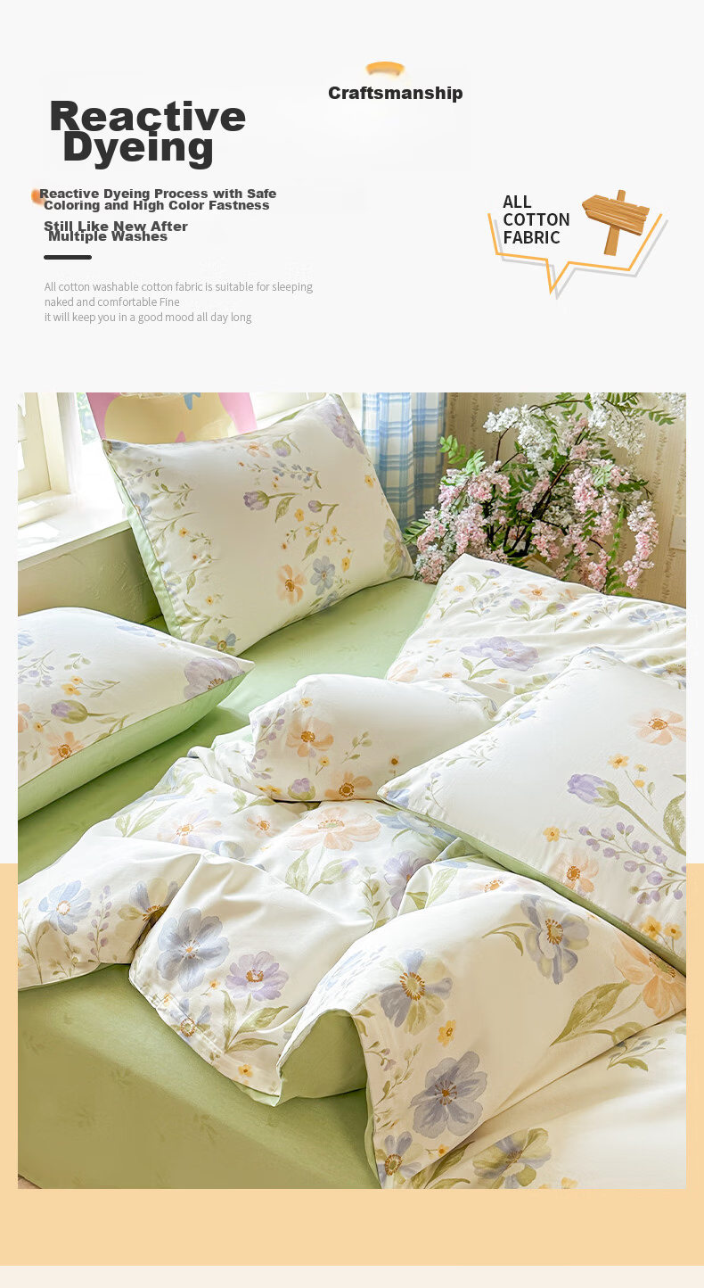 Grace 100% Xinjiang Cotton Single Duvet Cover Full Cotton Quilt Cover Student Single Quilt Case 150*200cm Moye 12