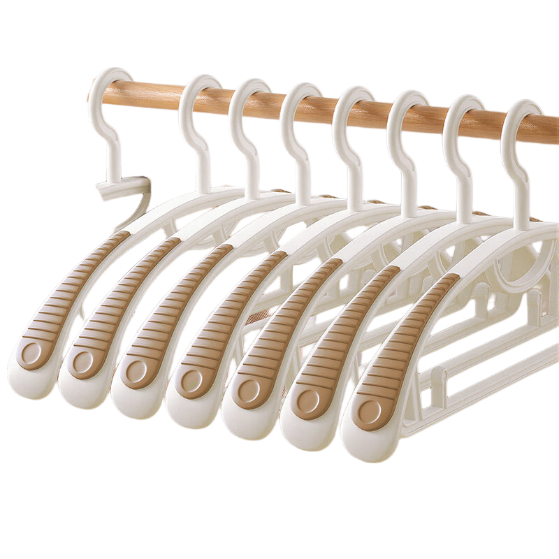 Baicaoyuan Non-Slip Hanger Set of 10 Thickened Wide Shoulder Plastic Clothes Hangers for Home Use