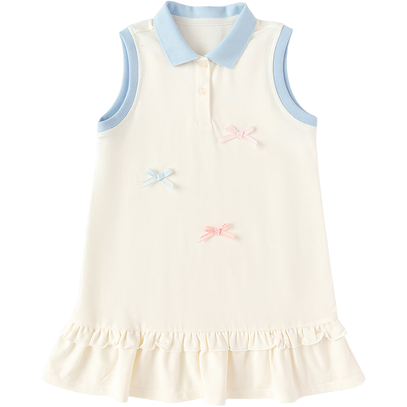 Balabala [balaOne] Girls' Dress Children's Summer Cool Knit Dress 2026 New Arrival