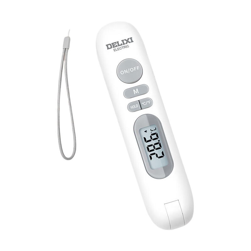 DELIXI ELECTRIC Probe Folding Thermometer, Kitchen Baking High-Precision Electronic Thermometer, 304 Stainless Steel Food Temperature Gauge