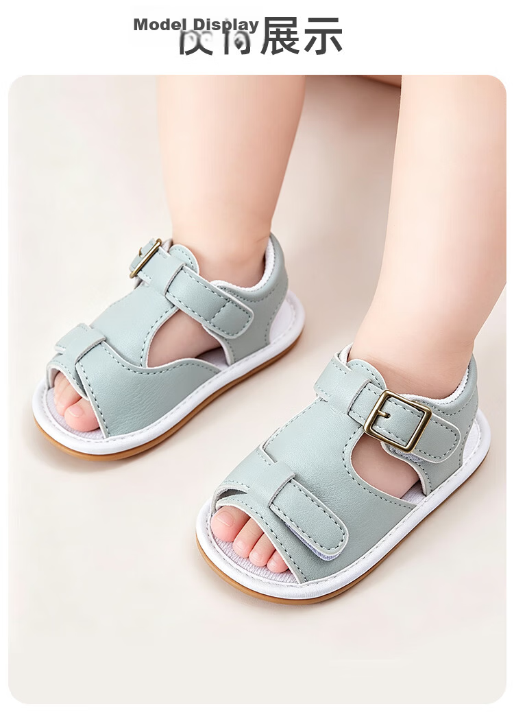 9i9 Baby Walking Shoes Summer Soft Sole Non-Slip 0-1 Year Old Unisex Casual Breathable Sandals BX3 Light Brown Size 13 12