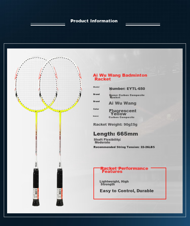 EVERVON Badminton Racket, Single Racket, Carbon Fiber Mid-Shaft, Durable, for Sports, Adults, Children, Students, Competition And Training, EYTL-613 Cool Black (JINGDONG Warehouse Delivery) 9