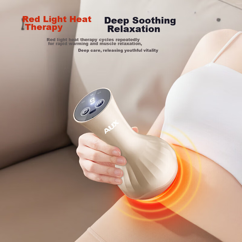 AUX Electric Meridian Massage Brush Abdominal Slimming Massager Waist Shoulder Neck Heating Fat Burning Brush Practical Birthday Gift for Men and Women 5