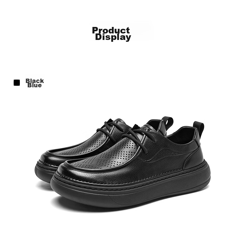 HLA Men's Soft Sole Lightweight Lace-up Casual Shoes HAAPXM1FAD020 Black Size 38 21