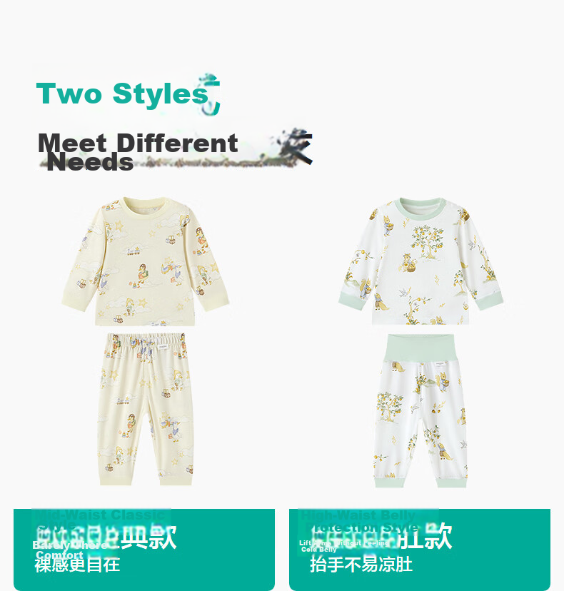 PurCotton Baby Clothes Children's Summer Outfit, Boys And Girls Separate Short-Sleeve Set, for Ages 1-3, Sweat-Absorbing Toddler Clothing 6