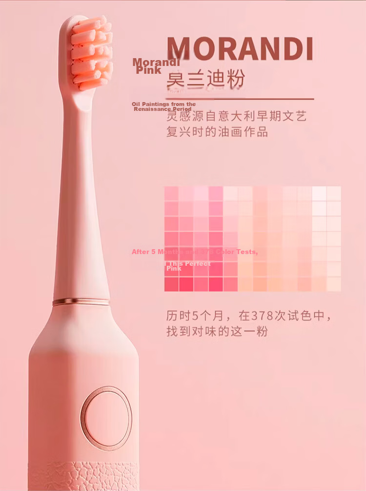 HuaShang E1 Electric Toothbrush Adult Couples Fully Automatic Smart Soft Bristles Birthday Gift E1 Pink Single with Replacement Brush Head 5