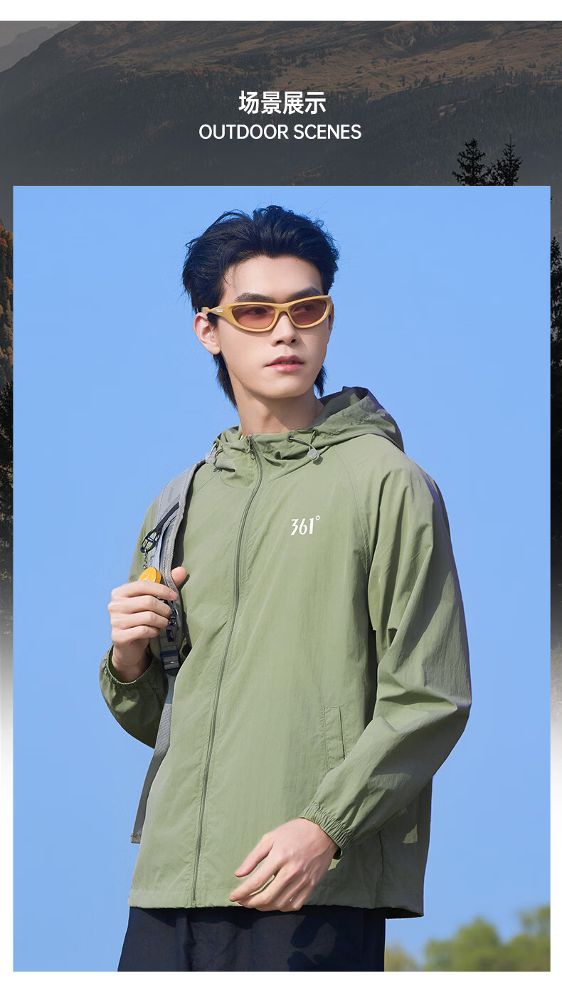 361° Sunscreen Jacket Unisex Spring Summer UPF50+ UV Protection Sports Outdoor Coat 0601F Super Black L 13
