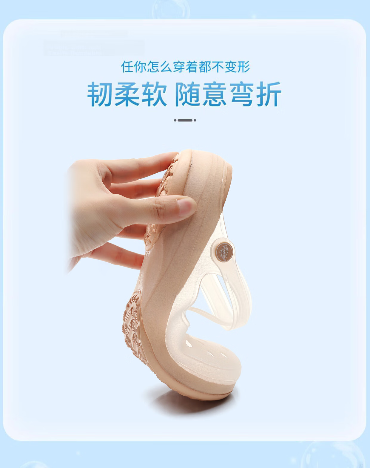 XGGC Women's Summer Clogs Soft Thick Sole Jelly Sandals Non-Slip Beach Nurse Sandals Oyster Gold Size 35 6